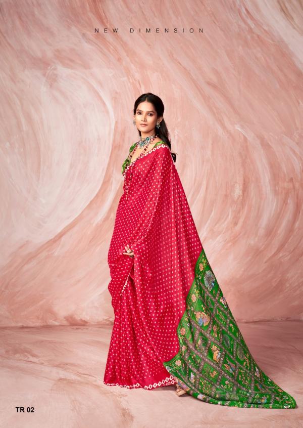 Stavan Tarang Fancy Wear Printed Silk DesignerSaree Collection